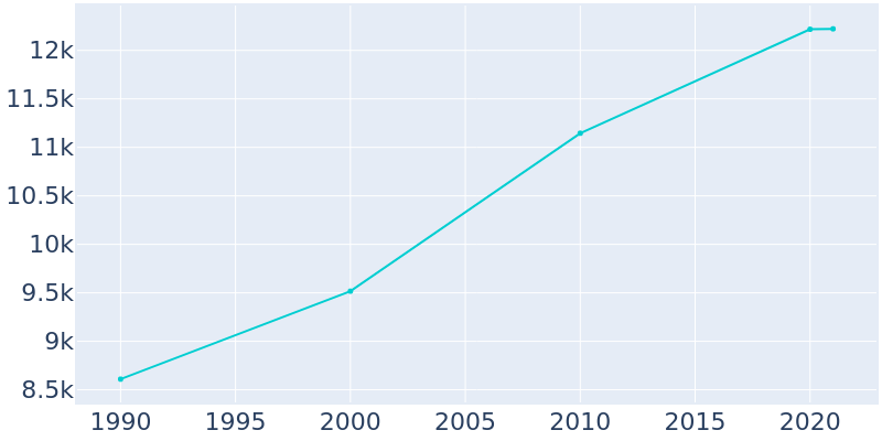 Population Graph For Choctaw, 1990 - 2022