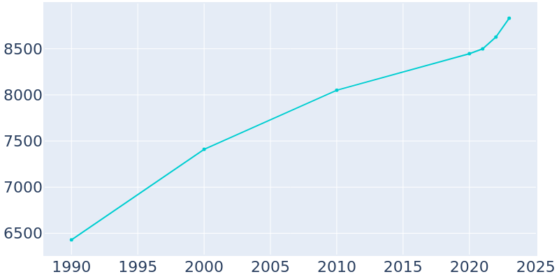 Population Graph For Arab, 1990 - 2022