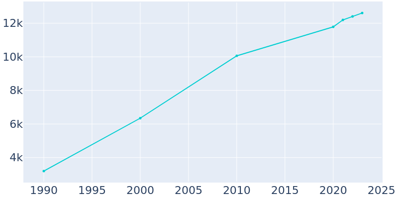 Population Graph For Big Lake, 1990 - 2022