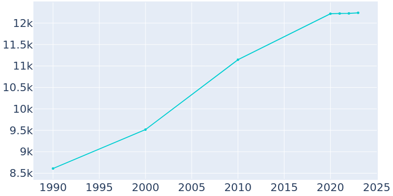 Population Graph For Choctaw, 1990 - 2022