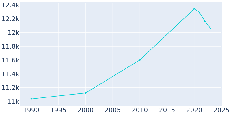 Population Graph For El Campo, 1990 - 2022