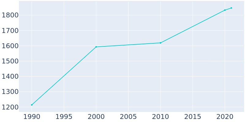 Population Graph For Ellijay, 1990 - 2022
