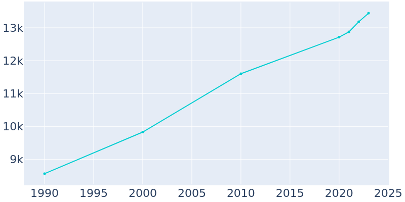 Population Graph For Festus, 1990 - 2022