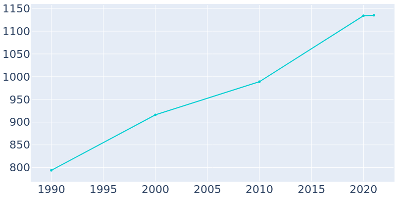 Population Graph For Island City, 1990 - 2022
