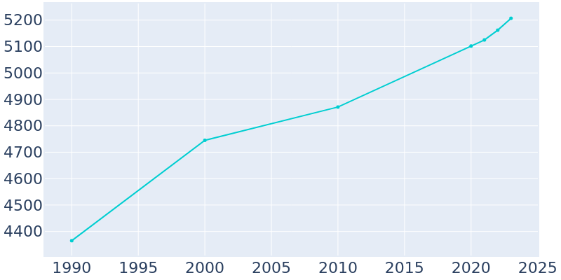 Population Graph For Long View, 1990 - 2022