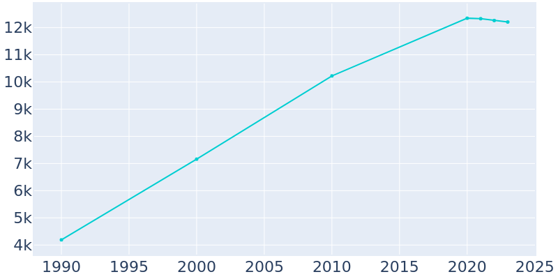 Population Graph For Newman, 1990 - 2022