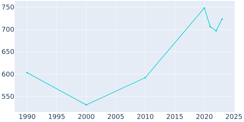 Population Graph For Ray, 1990 - 2022