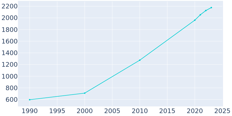 Population Graph For Rice, 1990 - 2022