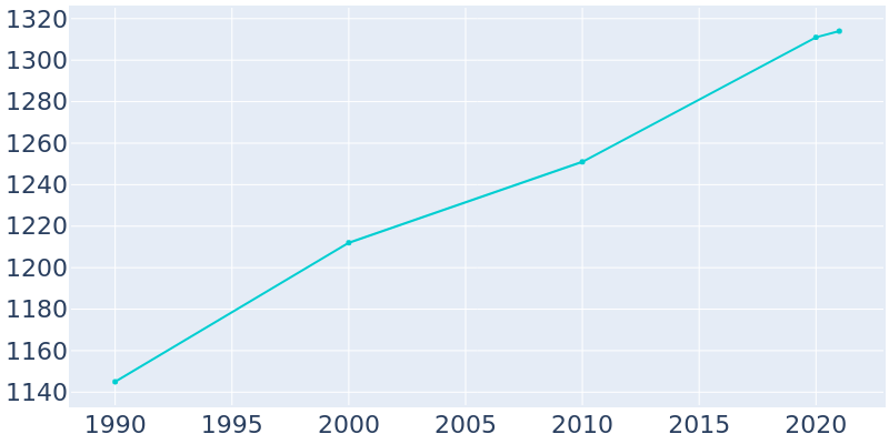 Population Graph For Roslyn Estates, 1990 - 2022